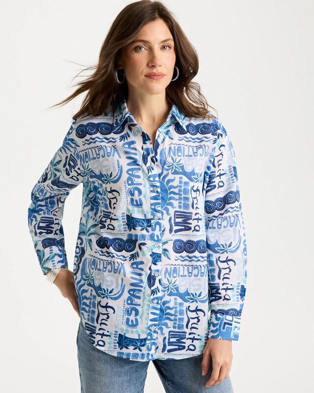 Cotton Voile Collared Beach Shirt